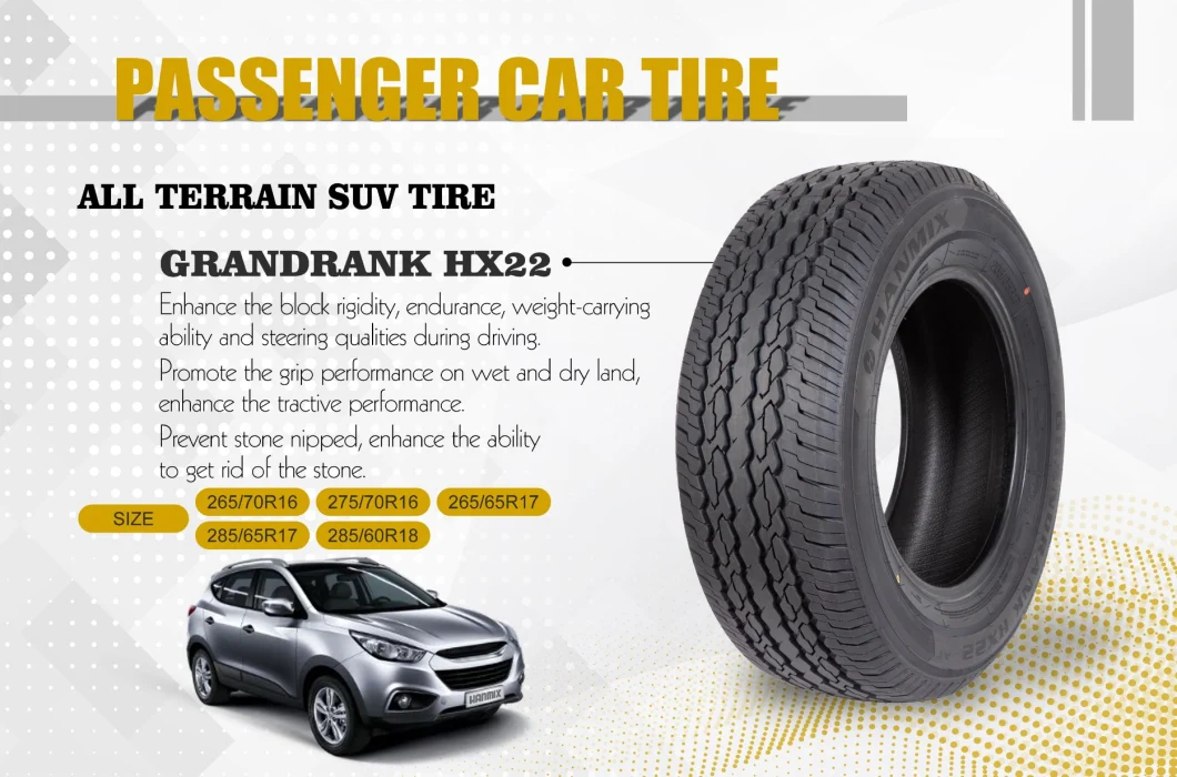 Hanmix All Terrain SUV Tire Grandrank Hx22 265/70r16, 275/70r16, 265/65r17, 285/65r17, 285/60r18 Gso, Saso, ECE, ISO9001